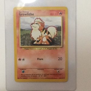 Growlithe 60Hp Pokémon Trading Card